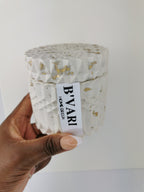 Luxury Gift Set — Large Marble Tray & Geometric Jar (Gold Leaf)