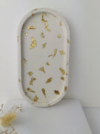 Oval Tray — Gold Leaf