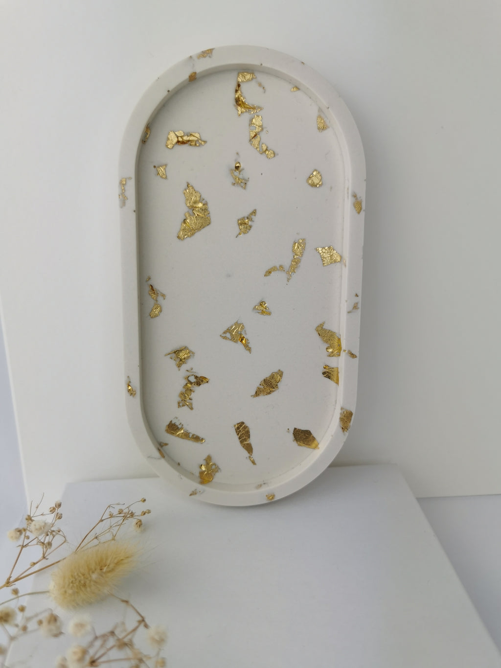Oval Tray — Gold Leaf