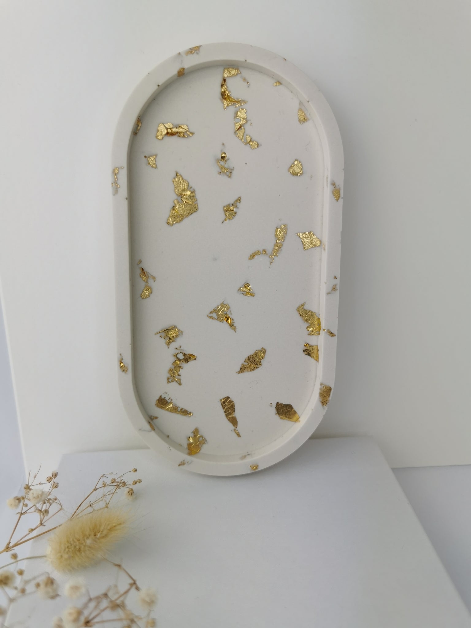 Oval Tray — Gold Leaf