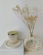 Luxury Gift Set — Vase, Oval Tray & Shell Tray (Gold Leaf)