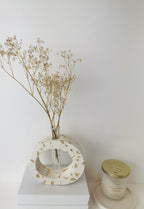 Vase with Propagation Tube — Gold Leaf