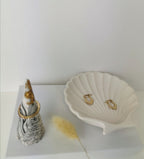 Luxury Gift Set — Ribbed Carousel Jar & Ring Holder (Marble & Gold)