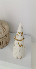 Cone-Shaped Ring Holder — Gold Leaf