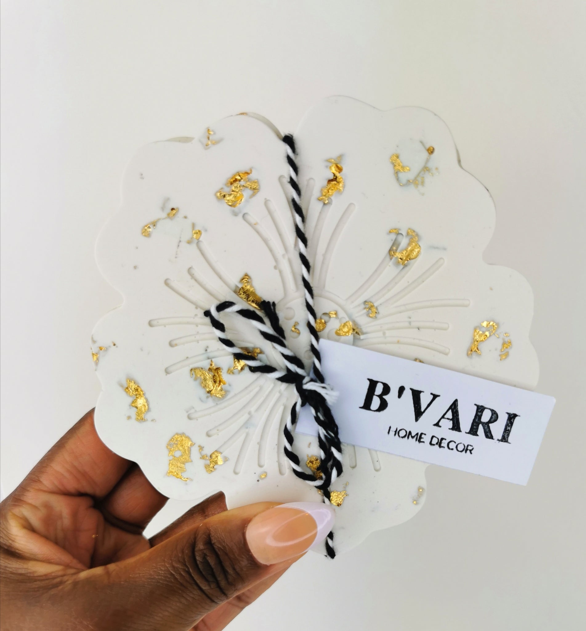 Flower Coasters — Gold Leaf
