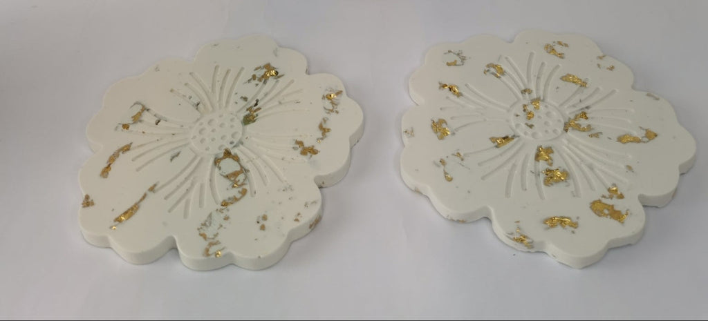 Flower Coasters — Gold Leaf