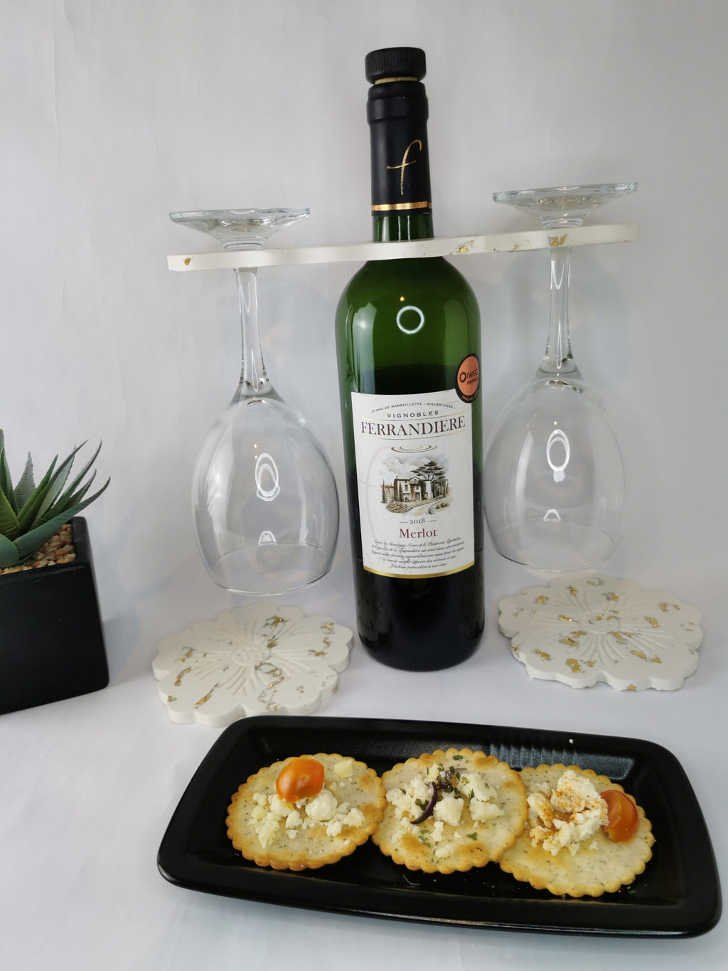 Flower Coasters — Gold Leaf