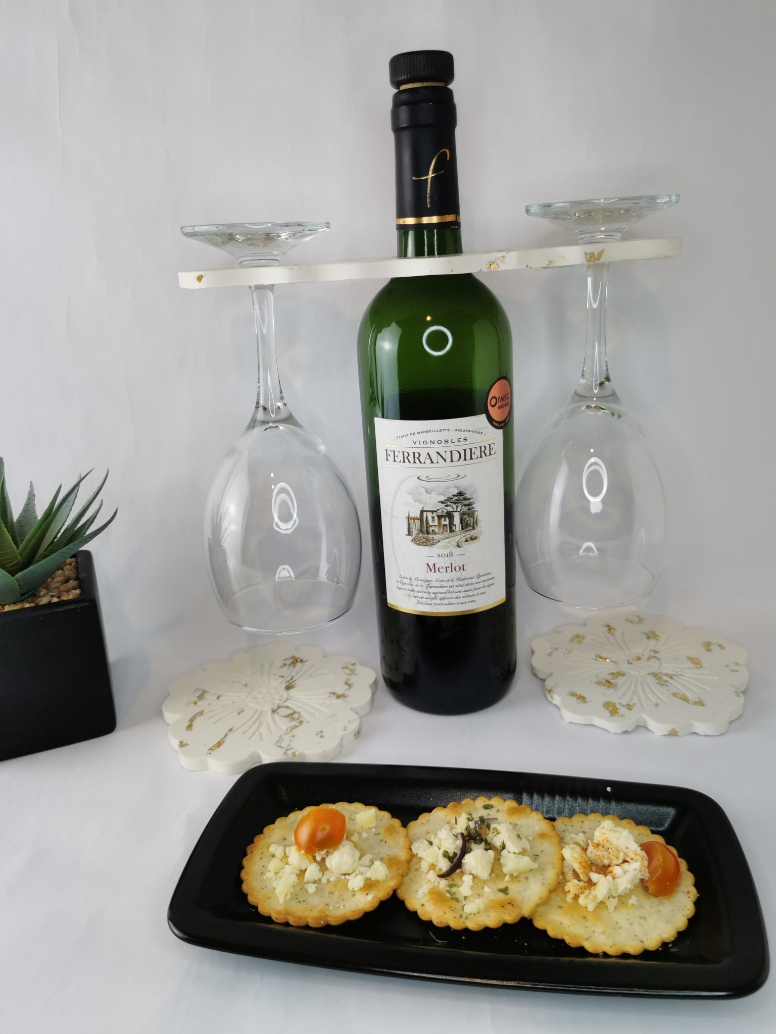 Flower Coasters — Gold Leaf