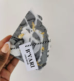 Triangle Coasters — Black Marble & Gold Leaf