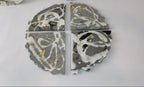 Triangle Coasters — Black Marble & Gold Leaf