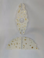 Wine Holder Set —  Wine holder & Triangle Coasters (Gold Leaf)