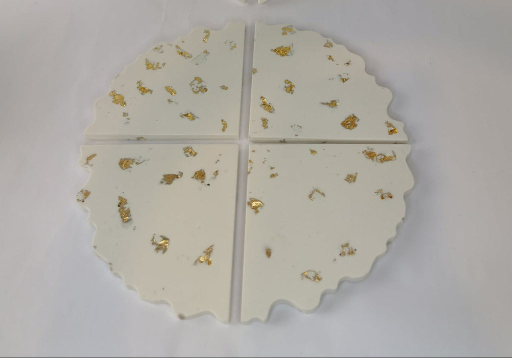 Triangle Coasters — Gold Leaf