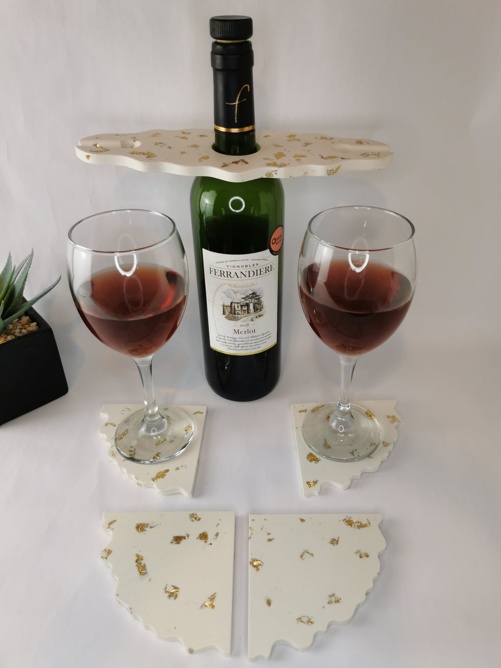Triangle Coasters — Gold Leaf