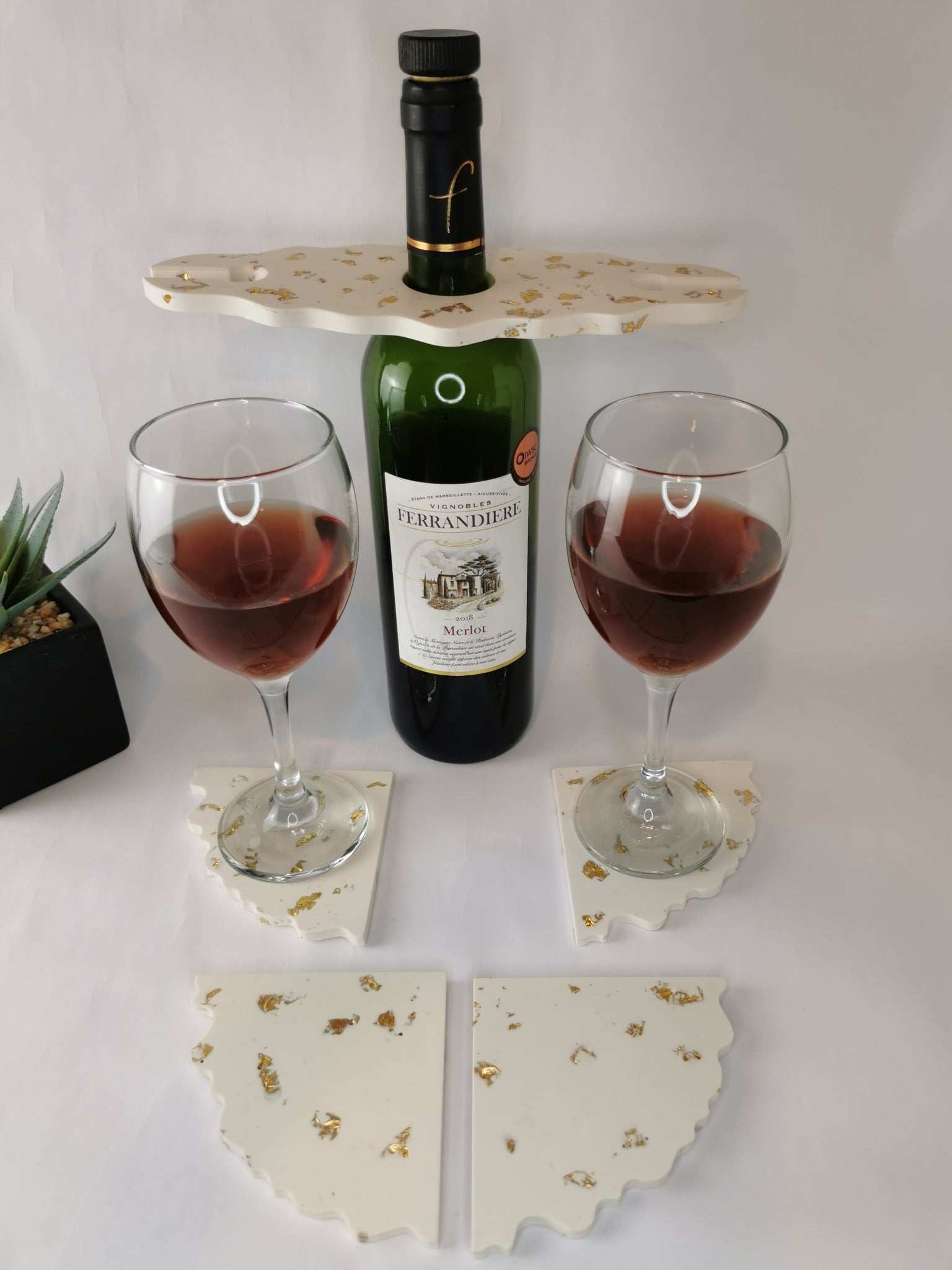 Triangle Coasters — Gold Leaf