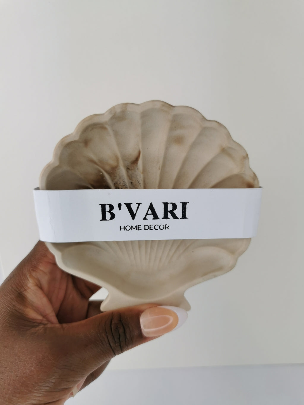 Shell Trinket Tray — Chocolate Marble & Gold Leaf