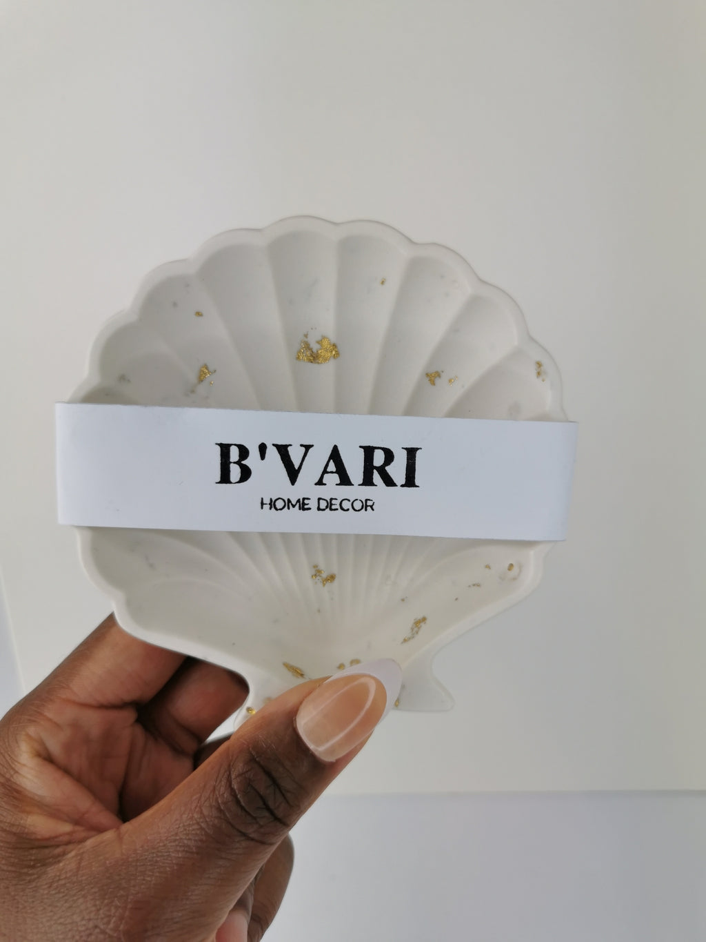 Luxury Gift Set — Large Vanity Tray, Shell Tray & Carousel Ribbed Jar (Gold Leaf)