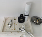 Shell Trinket Tray — Black/Grey Marble & Gold Leaf