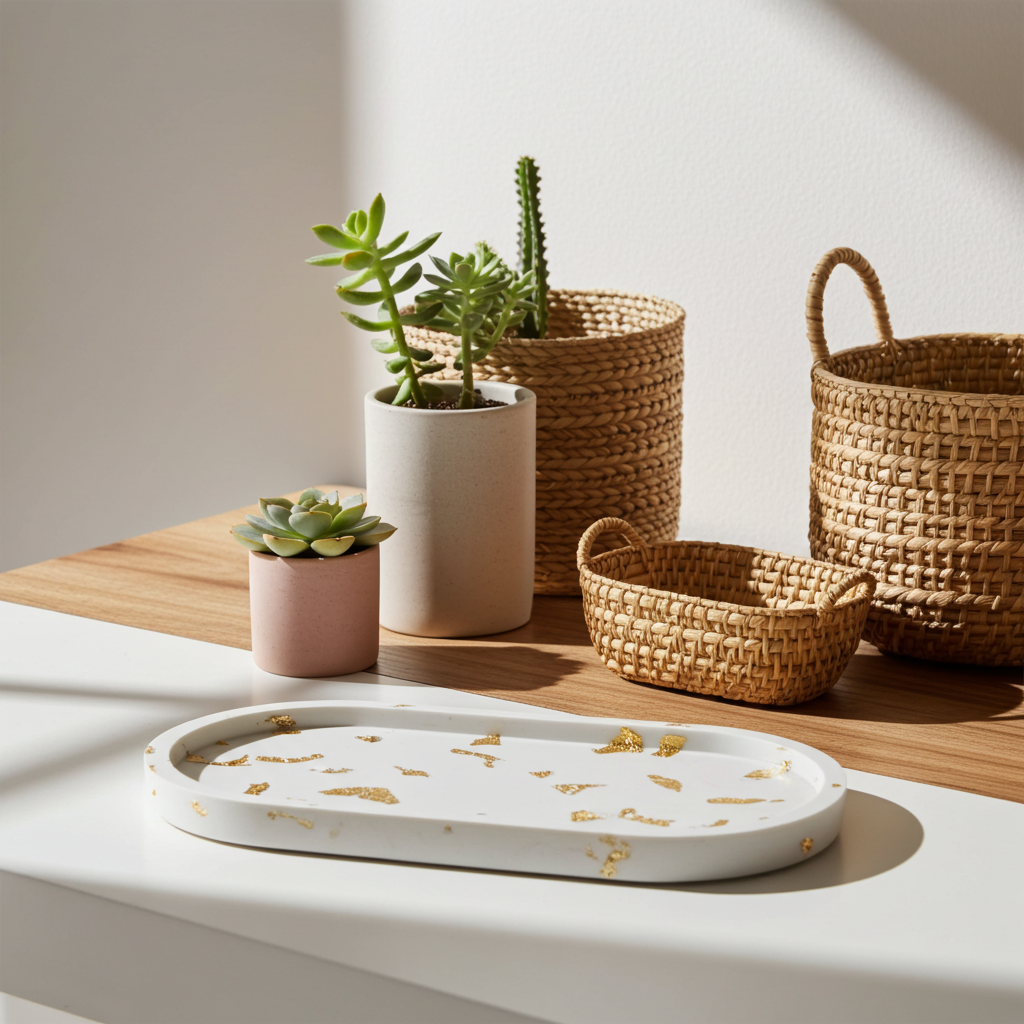 Oval Tray — Gold Leaf