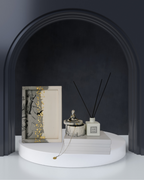 Luxury Gift Set — Large Marble Vanity Tray & Carousel Ribbed Jar