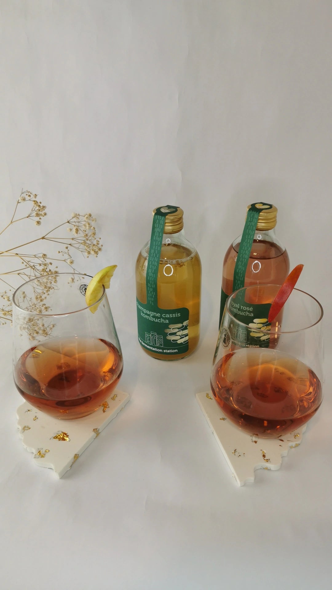 Triangle Coasters — Gold Leaf