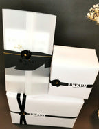 Triangle Coasters — Black Marble & Gold Leaf