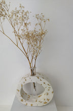 Vase with Propagation Tube — Gold Leaf