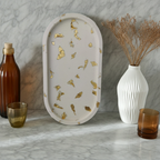 Oval Tray — Gold Leaf